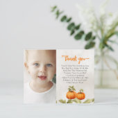 Herfst verbrand Sinaasappel pompoen patch verjaard Briefkaart (Staand voorkant)