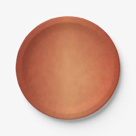 Herfst verbrande koperen bruiloft papieren bordje