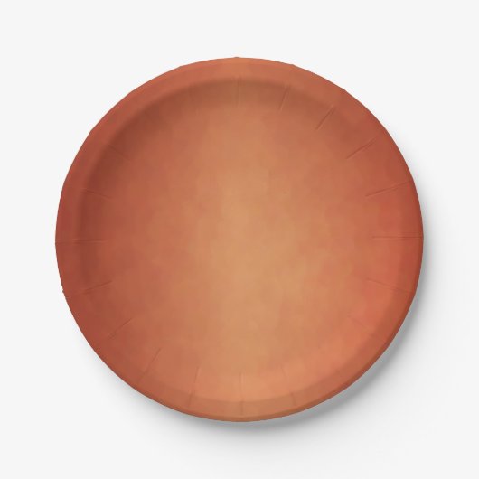 Herfst verbrande koperen bruiloft papieren bordje (Voorkant)