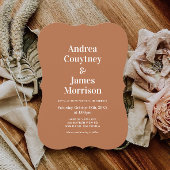 Herfst Verbrande Oranje bruiloft Kaart