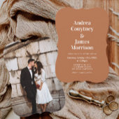 Herfst Verbrande Oranje bruiloft Kaart