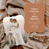 Herfst Verbrande Oranje bruiloft Kaart