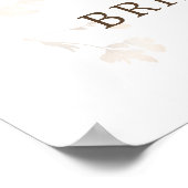 Herfst Verbrande Oranje Gele Bruiloft Ontvangst Poster (Hoek)