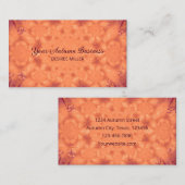 Herfst  Verbrande Oranje Paarse Waterverf Visitekaartje (Voorkant / Achterkant)