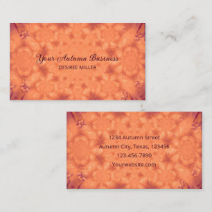 Herfst  Verbrande Oranje Paarse Waterverf Visitekaartje