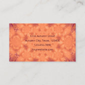 Herfst  Verbrande Oranje Paarse Waterverf Visitekaartje (Achterkant)