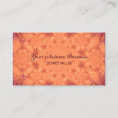 Herfst  Verbrande Oranje Paarse Waterverf Visitekaartje (Voorkant)
