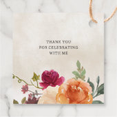 Herfst verbrande Oranje pompoen patch verjaardag Bedankjes Labels (Achterkant)