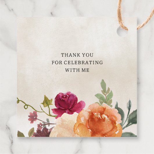 Herfst verbrande Oranje pompoen patch verjaardag Bedankjes Labels (Achterkant)