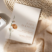 Herfst Verbrande Sinaasappel Wildflower Baby showe