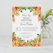 Herfst VERDRIVE-BY Baby Shower Invitations (Staand voorkant)
