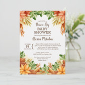 Herfst VERDRIVE-BY Baby Shower Invitations (Staand voorkant)