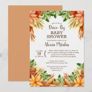 Herfst VERDRIVE-BY Baby Shower Invitations