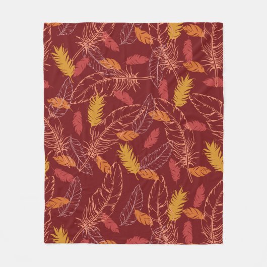 Herfst Veren Fleecedeken Fleece Deken (Voorkant)