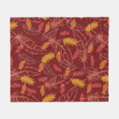 Herfst Veren Fleecedeken Fleece Deken (Voorkant (Horizontaal))