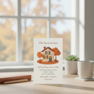 Herfst verhuisberichtkaart briefpapier