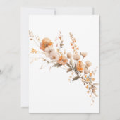 Herfst Verjaardag Diner Uitnodiging - Herfst Bloem (Achterkant)