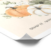 Herfst Verjaardag Foto Guestbook Tafelteken Poster (Hoek)