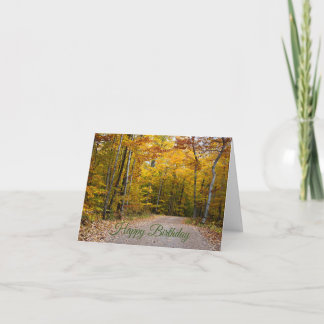 Herfst Verjaardag Gevouwen Wenskaart Kaart