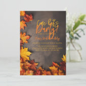 Herfst Verjaardag Herfst Verlaat Rustieke Viering Kaart (Staand voorkant)