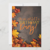 Herfst Verjaardag Herfst Verlaat Rustieke Viering Kaart (Achterkant)