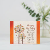 Herfst Verjaardag Inspirerende Bijbel Psalm 118:24 Briefkaart (Staand voorkant)