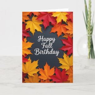 Herfst Verjaardag Kaart, Herfst Verjaardag, Herfst Feestdagen Kaart