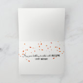 Herfst Verjaardag Kat Wandelen Down Dirt Road Kaart (Binnen)