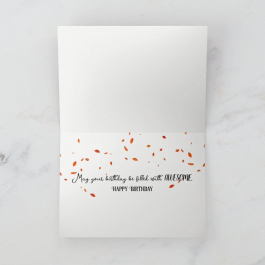 Herfst Verjaardag Kat Wandelen Down Dirt Road Kaart (Binnen)