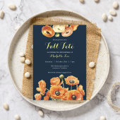 Herfst Verjaardag Party Herfst Fete Sinaasappel Bl Kaart