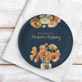 Herfst Verjaardag Party Herfst Fete Sinaasappel Bl Papieren Bordje