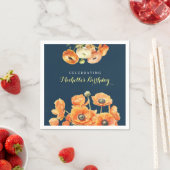 Herfst Verjaardag Party Herfst Fete Sinaasappel Bl Servet (Insitu)