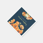 Herfst Verjaardag Party Herfst Fete Sinaasappel Bl Servet (Hoek)