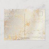 Herfst verjaardag roos gouden zilver rustige uitno briefkaart (Achterkant)