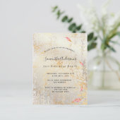 Herfst verjaardag roos gouden zilver rustige uitno briefkaart (Staand voorkant)