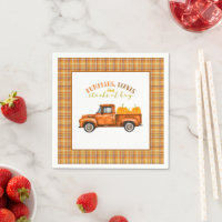 Herfst Verjaardag Truck Servet