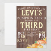 HERFST VERJAARDAG UITNODIGEN KAART (Voorkant / Achterkant)