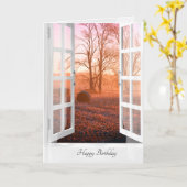 herfst verjaardag van Hay Bales Kaart (Gele Bloem)