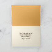 Herfst Verjaardag Wasbeer op boomstronk Kaart (Binnen)