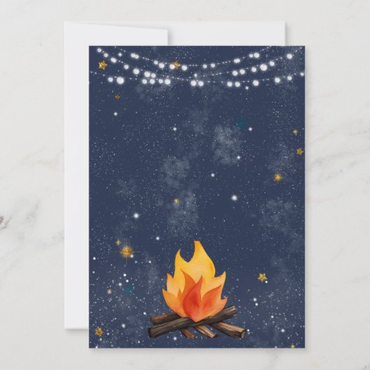 Herfst Verjaardag zijn S'mores Fun Campfire Kaart (Achterkant)