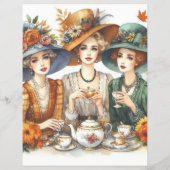 Herfst Verjaardags Theepartij Uitnodiging Flyer (Achterkant)