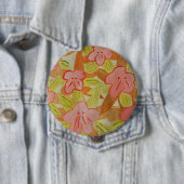 Herfst - Verkleurde bloembleem Ronde Button 4,0 Cm (In situ)