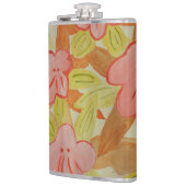 Herfst Verkleurde bloemen Vinyl Wrapped Kolf Heupfles (Links)