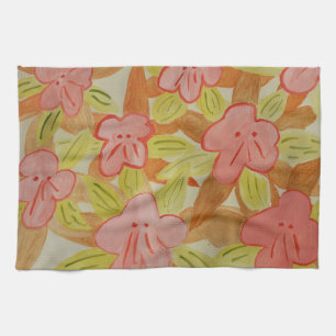 Herfst Verkleurde Flowers Tea Towel Theedoek