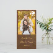 Herfst Verkleurde Maple trouwt op datum opslaan Save The Date (Staand voorkant)