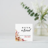 Herfst verkoop vrienden verwijzingskaart aanbevelingskaartje (Staand voorkant)