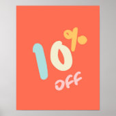 Herfst Verkoopteken, Winkelsignage, 10% korting Poster (Voorkant)