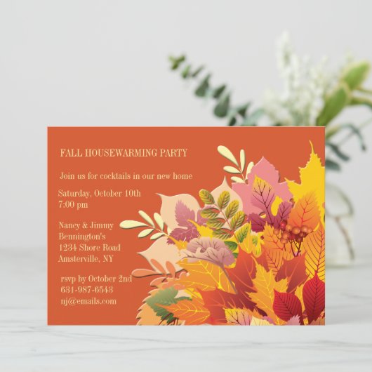 Herfst Verkrachtingsuitnodiging Kaart (Staand voorkant)