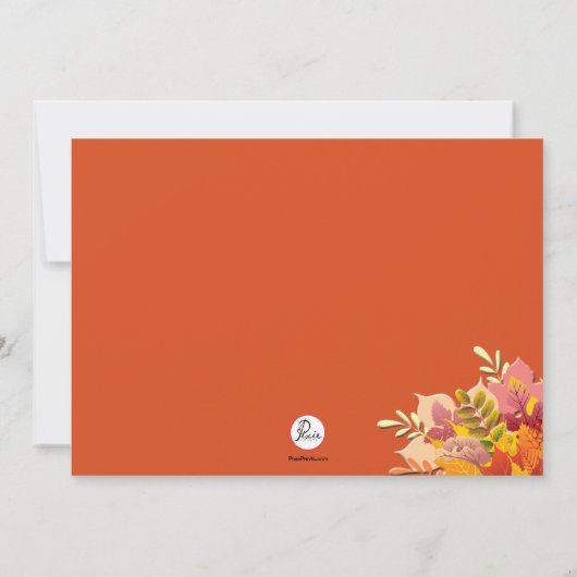 Herfst Verkrachtingsuitnodiging Kaart (Achterkant)