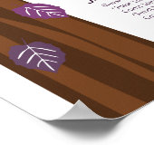 Herfst Verlaat aangepaste zittingskaart Poster (Hoek)